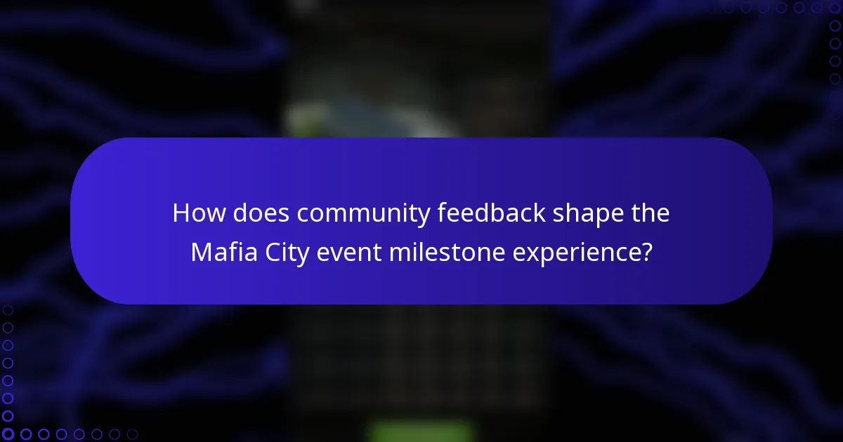 How does community feedback shape the Mafia City event milestone experience?