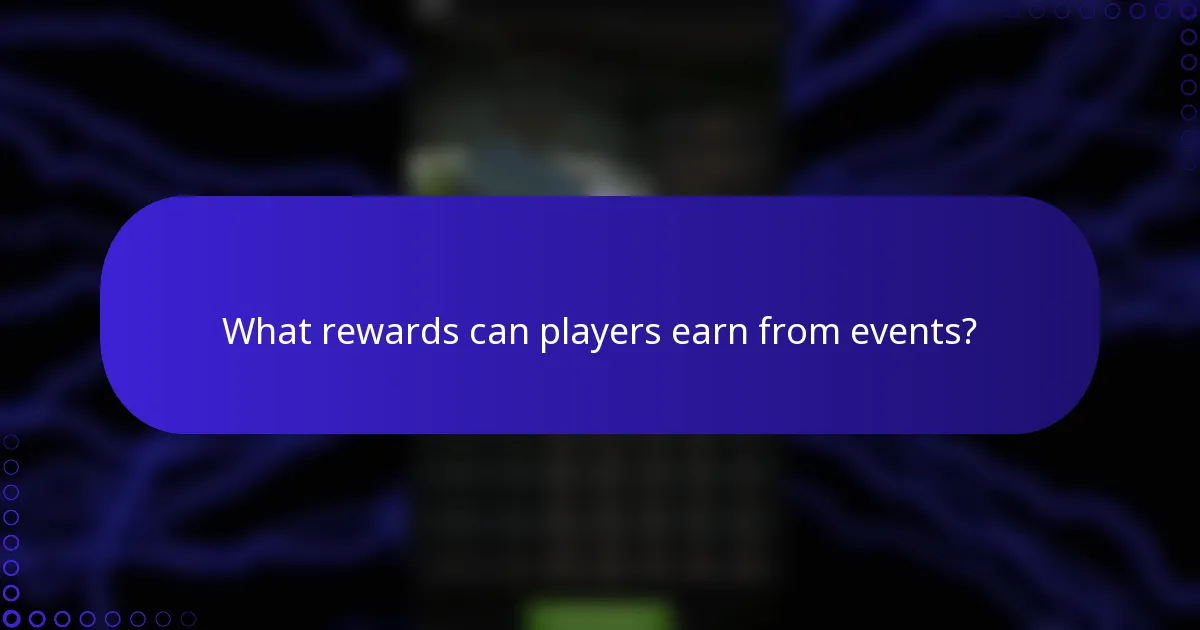 What rewards can players earn from events?